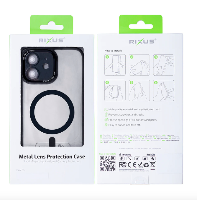 Rixus Classic Case With MagSafe For Apple iPhone 11 Black