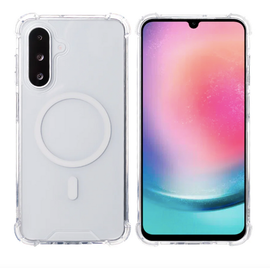 Rixus Anti-Burst Case With MagSafe For Samsung Galaxy A26, A17 Transparent