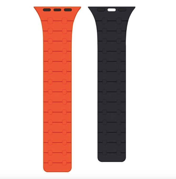 Strap For Apple Watch 42/44/45/49mm Orange/Black