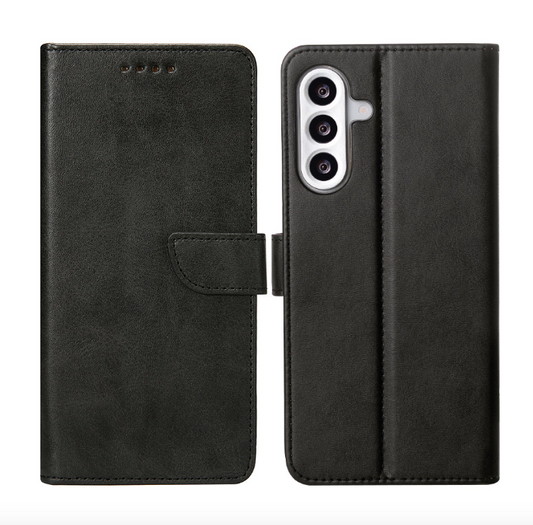 Rixus Bookcase For Samsung Galaxy A56 Black