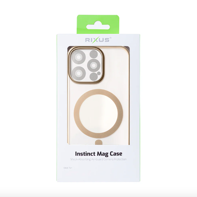 Rixus Instinct Mag Case For Apple iPhone 14 Pro Max Desert Titanium