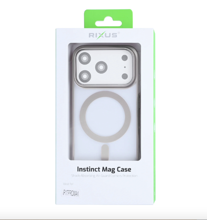 Rixus Instinct Mag Case For Apple iPhone 17 Pro Max Titanium Grey