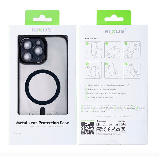 Rixus Classic Case With MagSafe For Apple iPhone 11 Pro Black