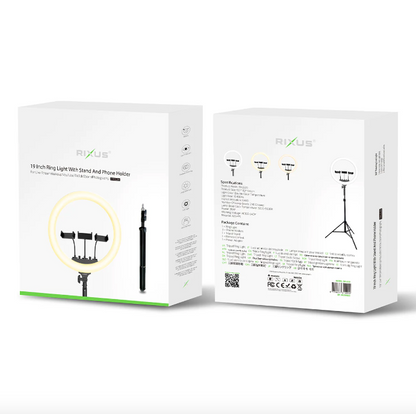 Rixus RXLG28 Ring Light 36W 19 inch White