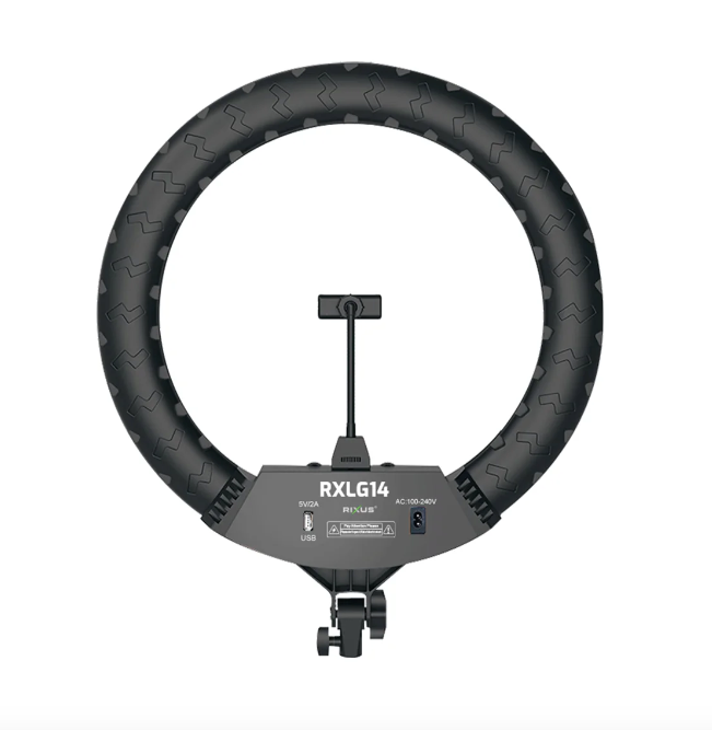 Rixus RXLG14 Selfie Ring Light And Holder Stick 14 inch