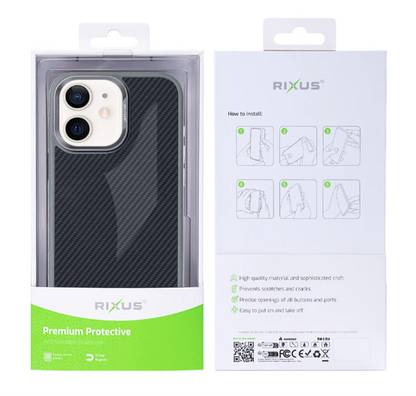 Rixus Mag Carbon With MagSafe For Apple iPhone 11 Titanium Grey