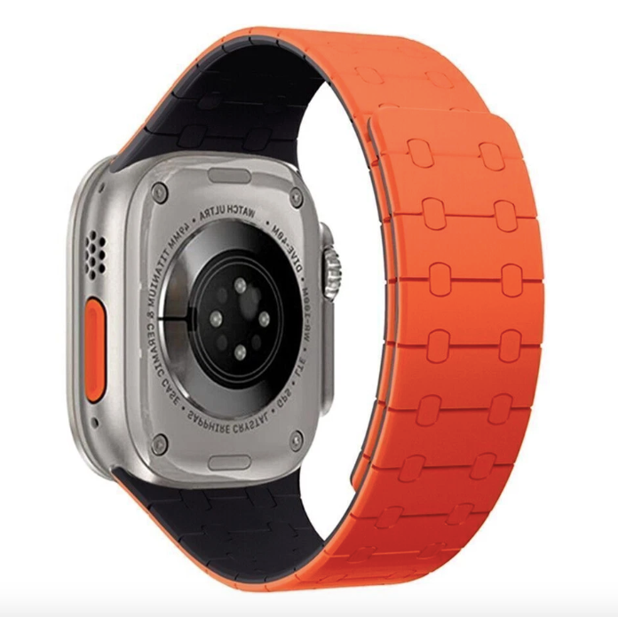 Strap For Apple Watch 42/44/45/49mm Orange/Black