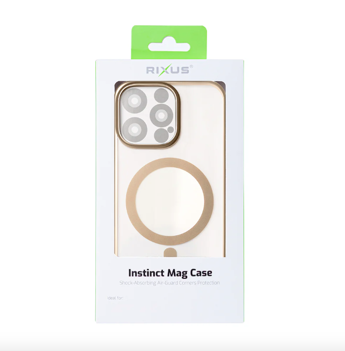 Rixus Instinct Mag Case For Apple iPhone 12 Pro Max Desert Titanium