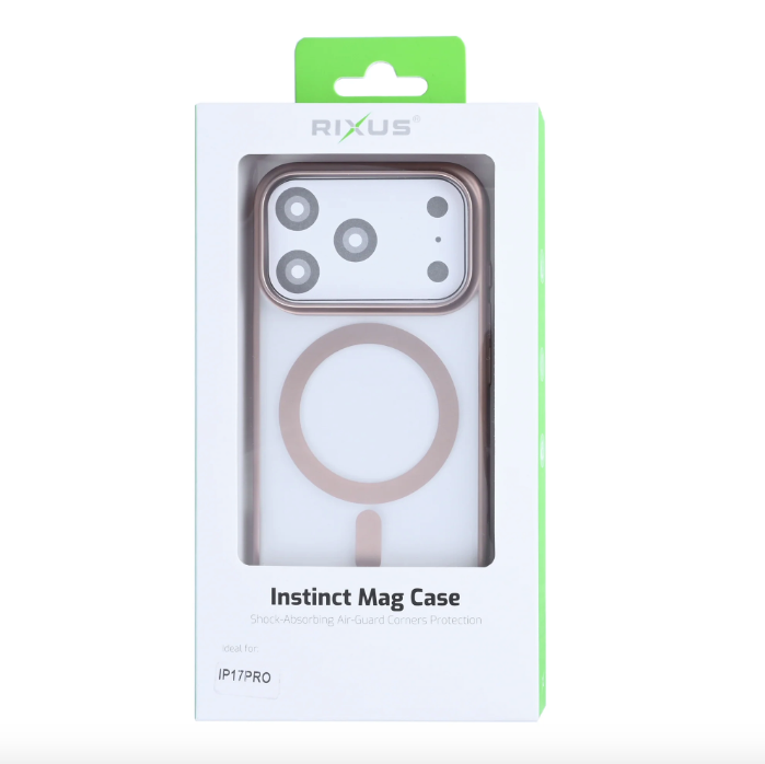 Rixus Instinct Mag Case For Apple iPhone 17 Pro Desert Titanium