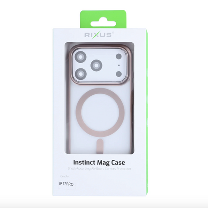 Rixus Instinct Mag Case For Apple iPhone 17 Pro Desert Titanium