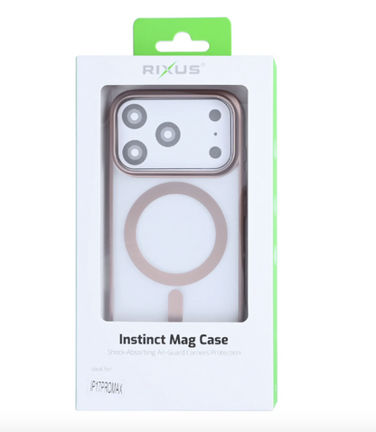 Rixus Instinct Mag Case For Apple iPhone 17 Pro Max Desert Titanium