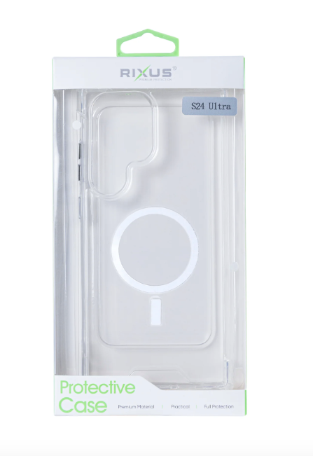 Rixus Anti Shock Case TPU With MagSafe For Samsung Galaxy S24 Ultra 5G Transparent