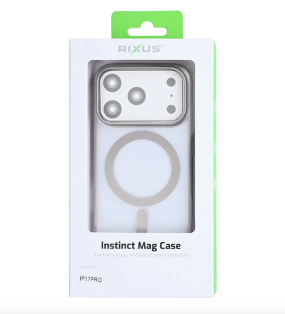 Rixus Instinct Mag Case For Apple iPhone 17 Pro Titanium Grey
